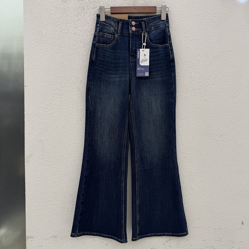2026秋款JEANS红提子19079显瘦牛仔裤女高腰显瘦喇叭裤微喇裤长裤