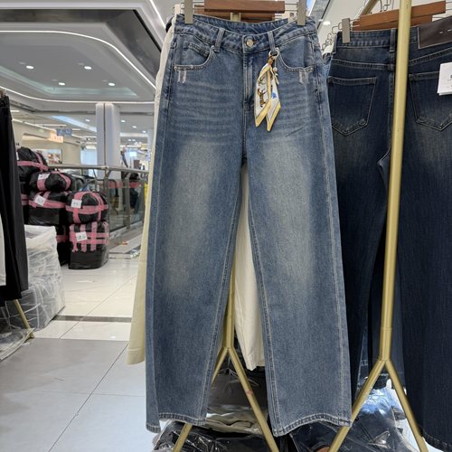 JEANS佐拿 芭度玄风61130欧货宽松牛仔直筒裤女拖地阔腿裤2026春