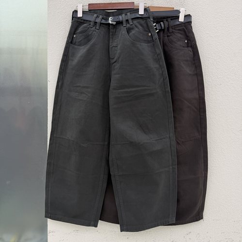 Jeans金蚂蚁26657秋款显瘦高腰宽松九分休闲弯刀裤女弹力奶奶裤