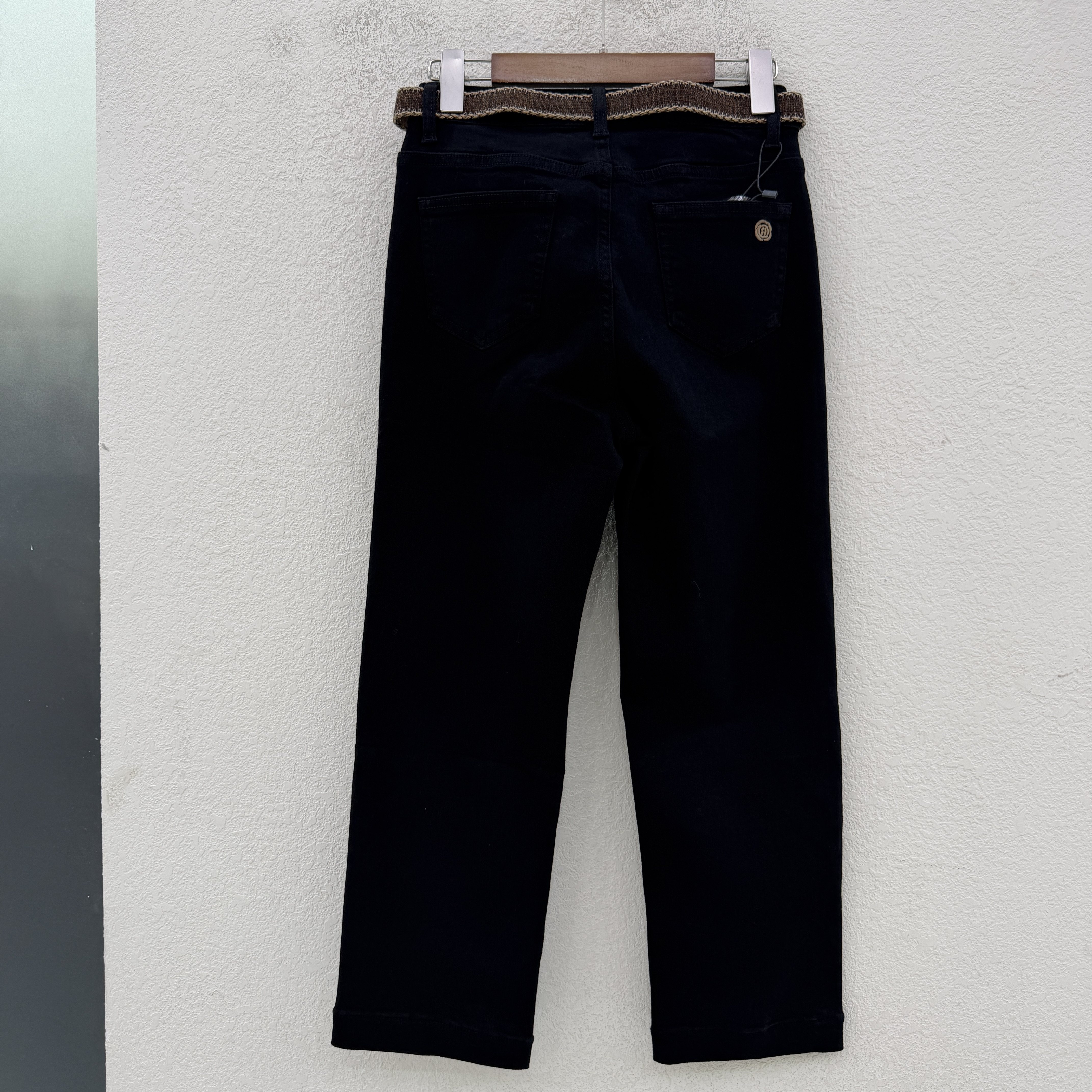 Q FASHION JEANS佐拿 芭度玄风50569牛仔裤女八分显瘦绣花直筒裤