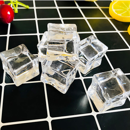 拍照道具仿真冰块假冰块亚克力美食饮品摆拍摄影装饰品摆件背景布