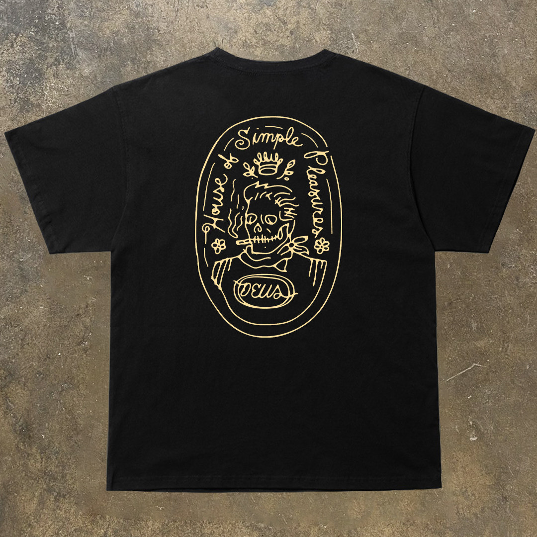 XIHAI PLANK ROAD SHORT SLEEVE T-SHIRT DEUS EX MACHINA ALPHABET CREATIVE AMERICAN INS LOOSE COTTON TOP