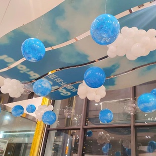 饰气球天花板吊球 中秋国庆节商场店铺开业周年店庆氛围场景布置装
