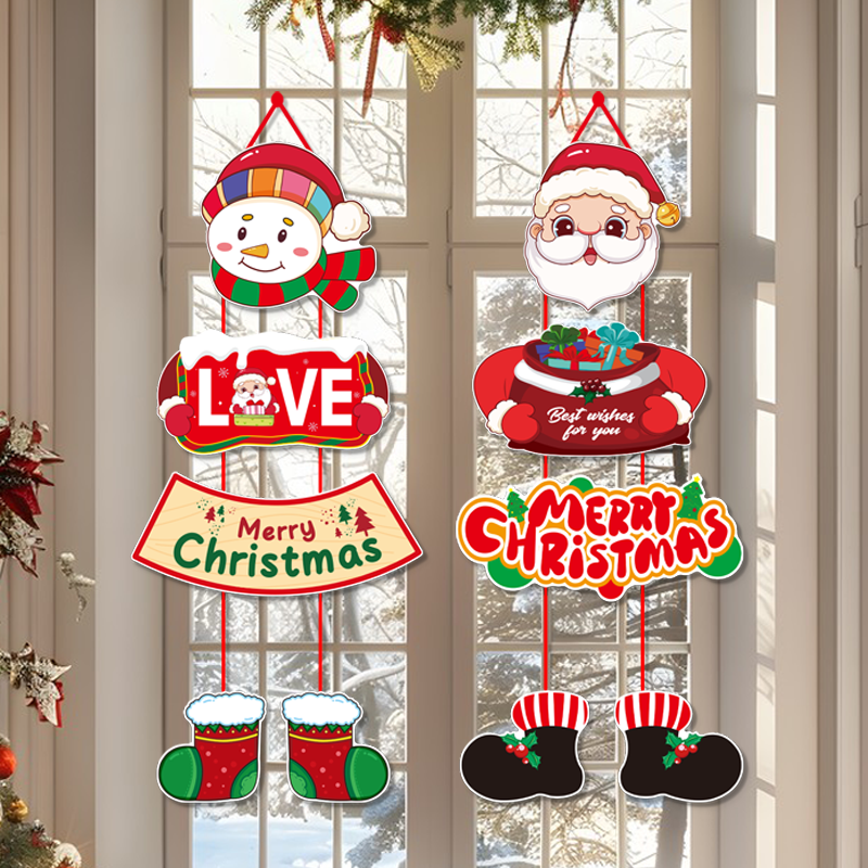 圣诞商场店铺门装饰布置门挂吊饰