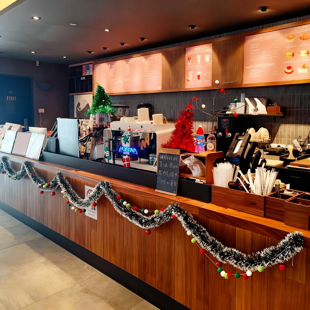 圣诞节毛条装饰挂饰高级感拉花