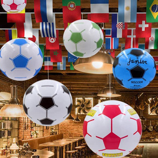 2026世界杯充气足球酒吧彩票店幼儿园主题布置装饰品串旗挂件吊球