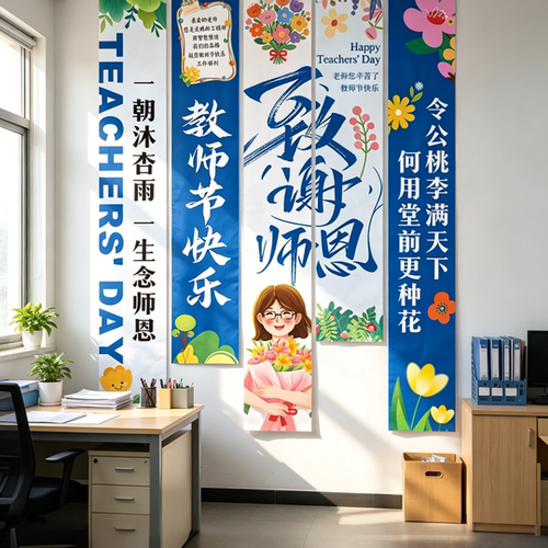 教师节班主任教室背景布