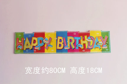 门面蛋糕店玻璃门装饰贴纸生日快乐 儿童生日派对卡通贴画背景