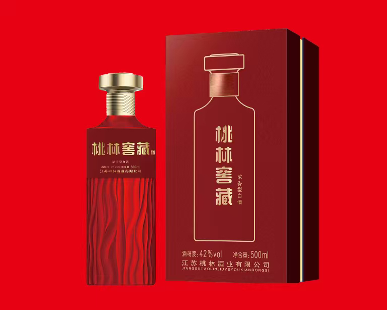 一壶老酒江苏桃林酒业4 2度浓香型白酒经典红窖藏精装6瓶