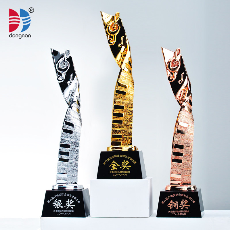 东南水晶高密度树脂音符钢琴造型音乐会比赛颁奖奖杯免费刻字hot