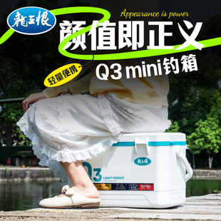 龙王恨Q3钓箱轻便迷你可坐小钓箱野钓路亚mini钓鱼箱多功能小型