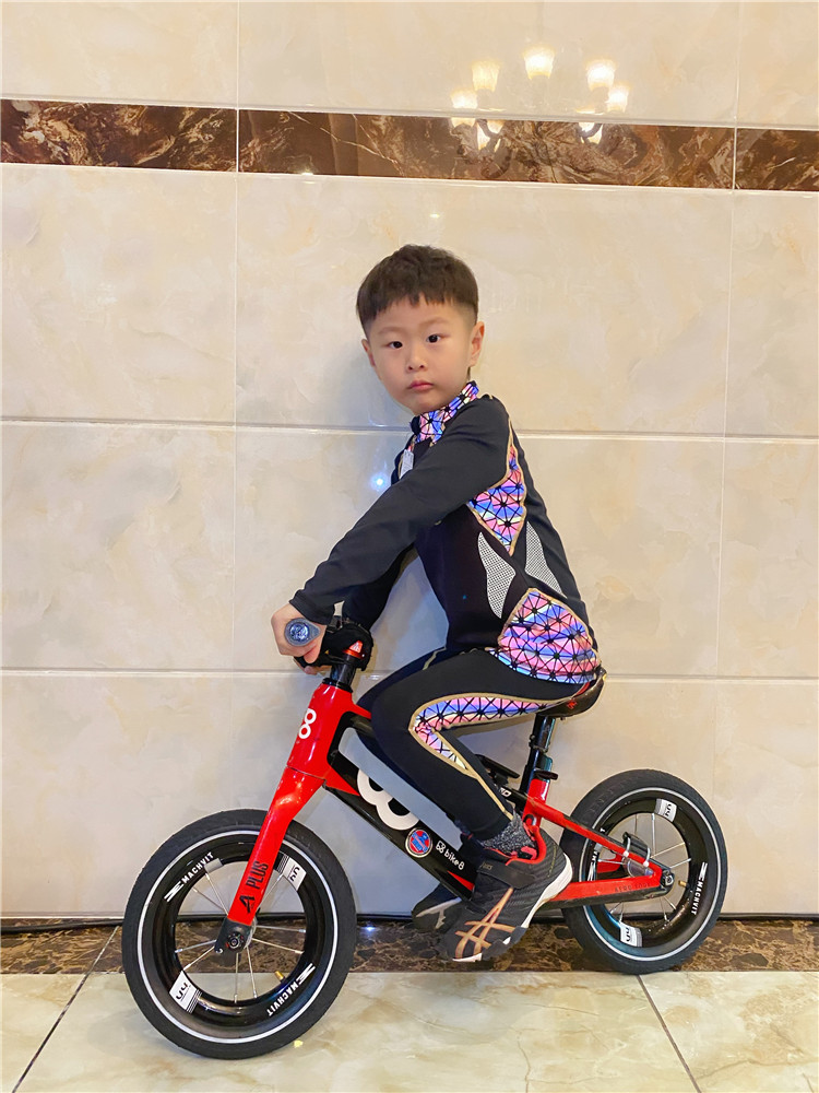 绿野骑兵ELPIS 儿童骑行服限量月牙款黑色秋冬加绒 轻薄反光透气