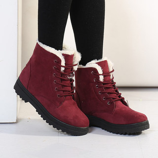 Women winter warm big size snow boots ladies cotton shoes 42