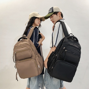 大容量多层口袋旅行双肩背包初高中学生书包大学生休闲轻便电脑包