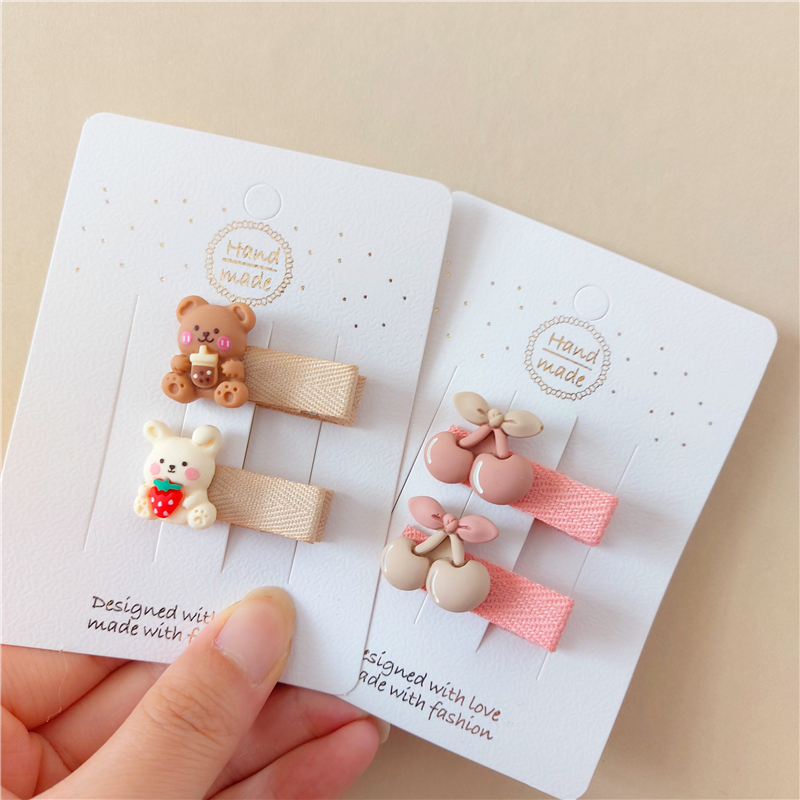 日韩外贸女宝宝可爱刘海边夹皮筋