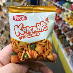 零食优选很忙小食嘴KAKA脆虾条炭烤鸡汁味网红休闲点心小吃散称重