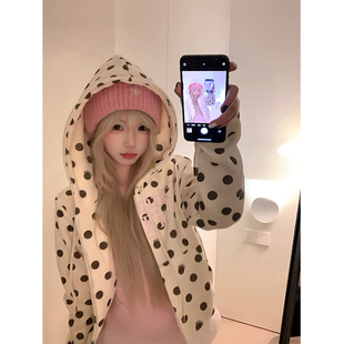 卫衣男女宽松休闲百搭街头外套 复古字母印花条纹连帽开衫 JMJ 美式