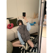 JMJ 坎肩立领棉衣马甲男女宽松潮牌高级感保暖外套 无袖 冬季 美式