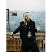 JMJ美式 复古廓形设计感牛仔外套男女宽松休闲百搭夹克上衣