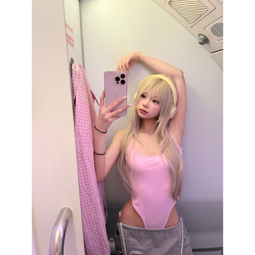 JMJ 美式设计感露背连体吊带背心女辣妹夏季显瘦性感内搭打底上衣