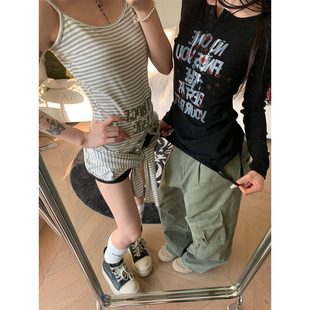 T恤女辣妹内搭打底衫 JMJ 设计感一衣多穿长袖 美式 上衣 2025春季