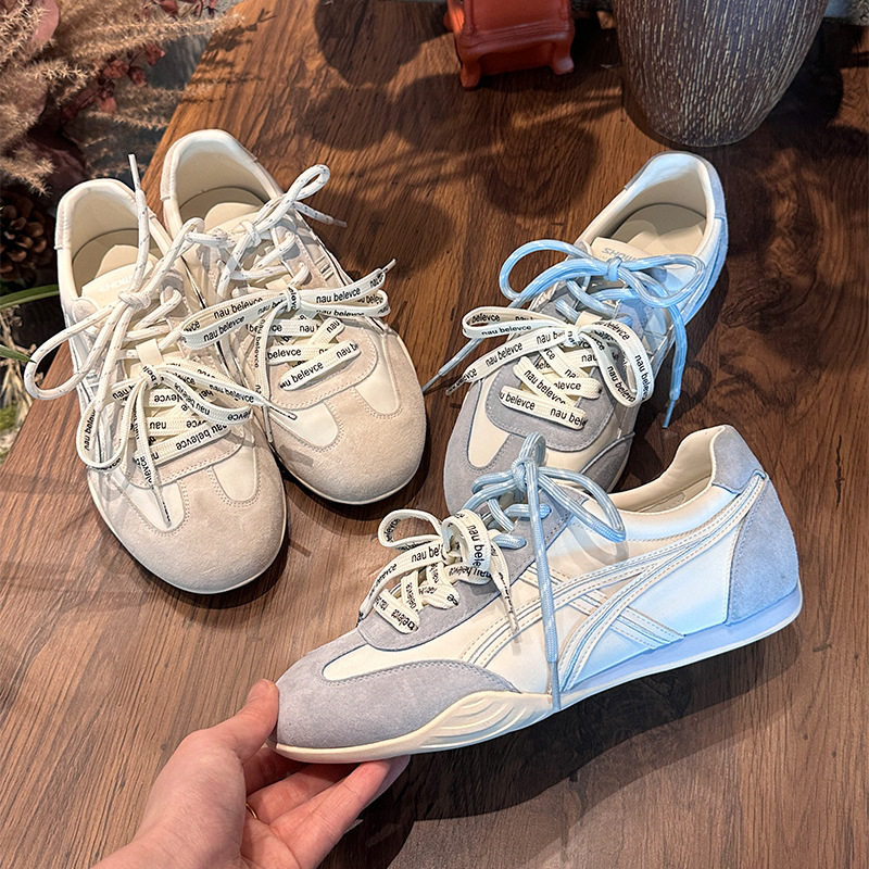 真皮德训鞋女2026春季新款复古撞色阿甘鞋休闲运动女鞋百搭鞋子女,女鞋,时尚休闲鞋,淘宝优惠券,粉丝福利购,淘宝优惠卷