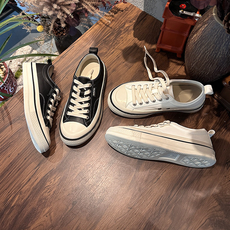 头层牛皮小白鞋女2026春季新款厚底增高板鞋休闲女鞋潮百搭鞋子女,女鞋,时尚休闲鞋,淘宝优惠券,粉丝福利购,淘宝优惠卷