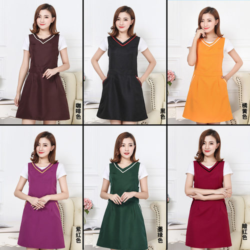 跨界韩版时尚生鲜超市工作服家政