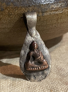 跋折罗VAJRA原创《觉醒之路》释加牟尼擦擦菩提叶银吊坠藏传复古