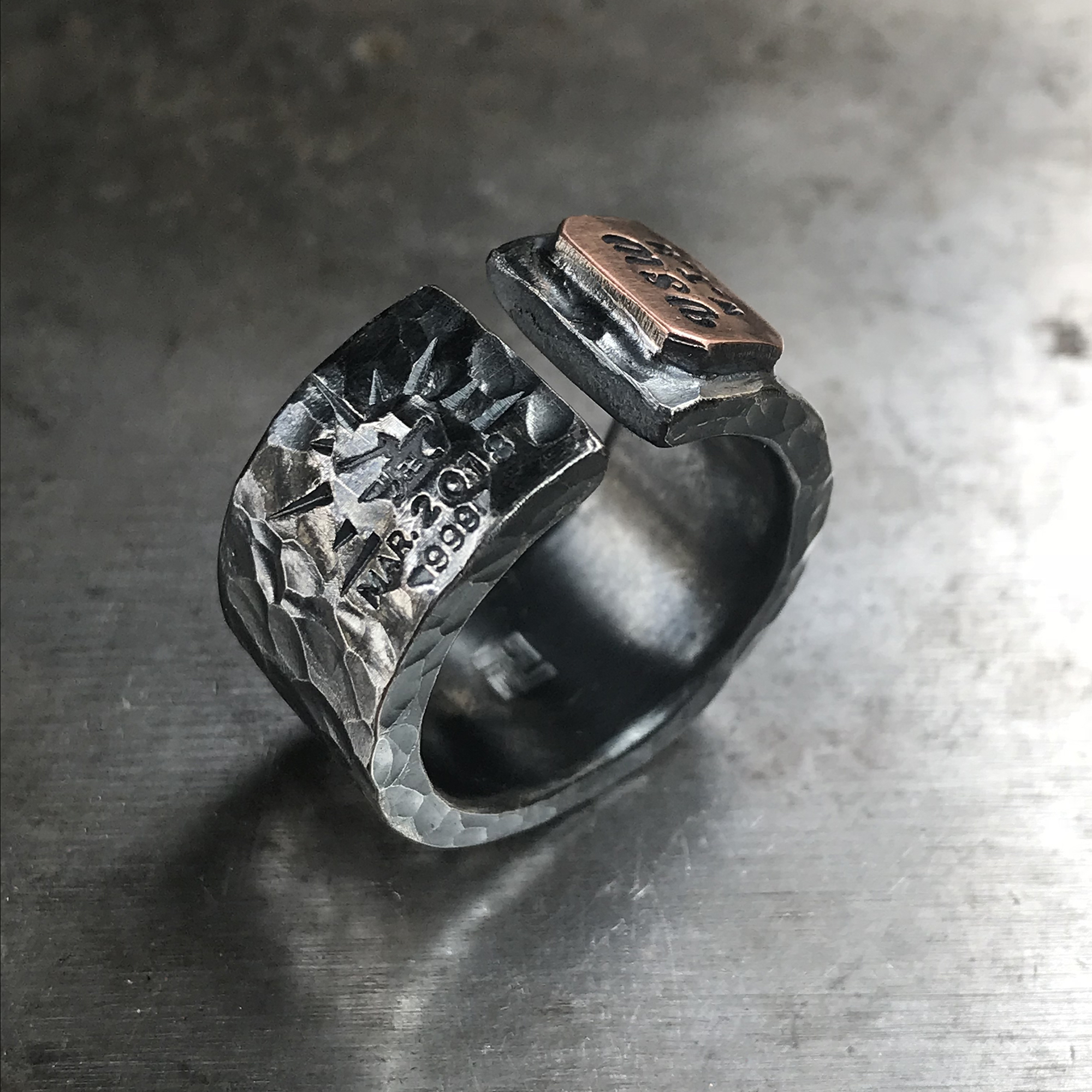 原创开口可调节戒指跋折