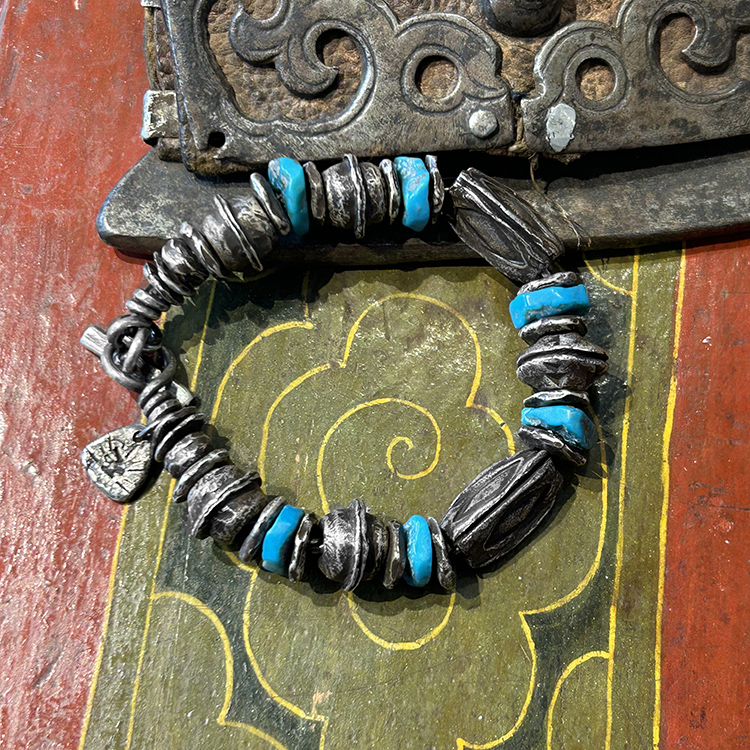 VAJRA原创美国随性松石银手链