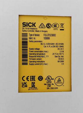 现货FX3－CPU230002 CPU主机扩展模块 SICK德国议价
