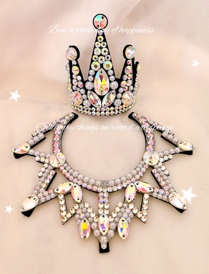 加高款儿童丸子头皇冠发圈健美操艺术体操滑冰比赛女孩盘发发饰