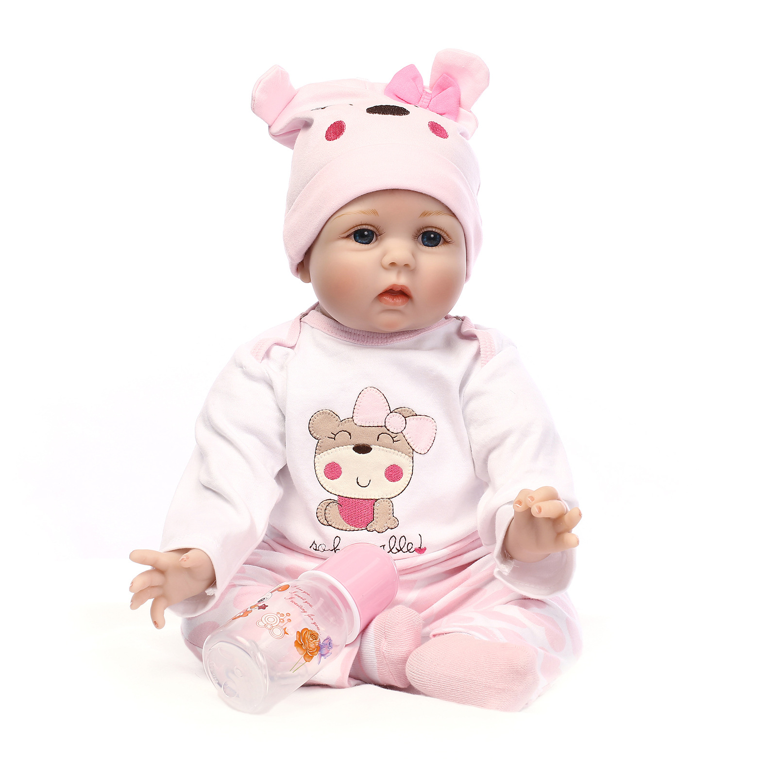 55CM newbon baby lifelike real touch bebe doll reborn