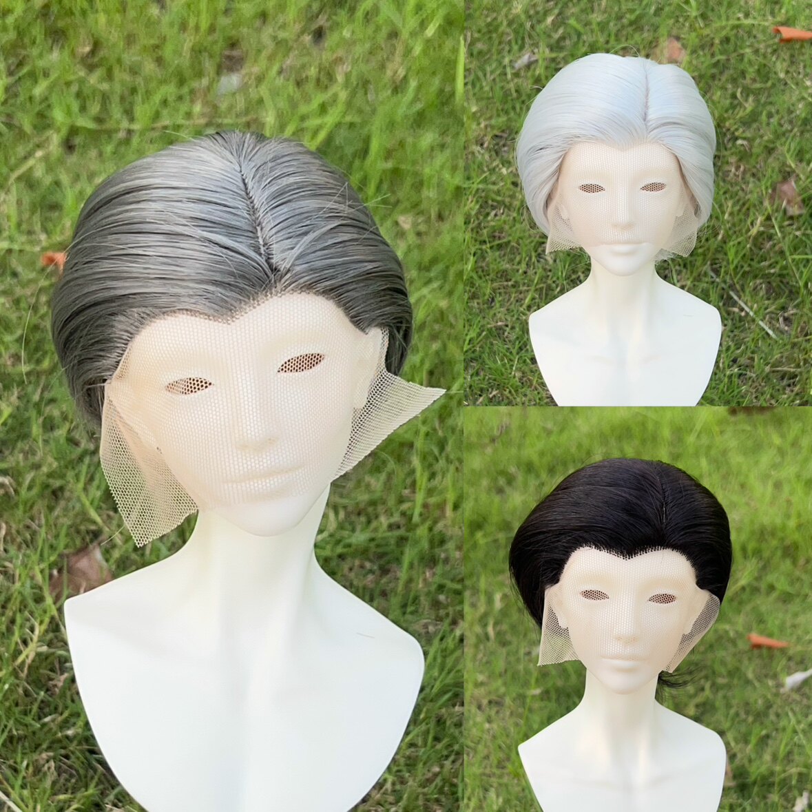 bjd sd假发 高温丝单尖侧分平尖中分美人尖毛坯3分小三分现货