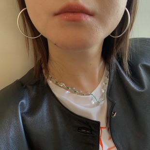 素圈大耳圈百搭耳环 纯银针防过敏