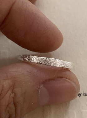 hssilver女磨砂开口戒