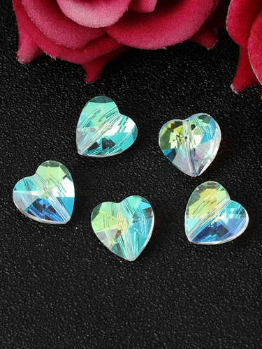 Аксессуар в виде сердечка, бусины, аксессуары, серьги, браслет, ожерелье, прозрачная подвеска, DIY