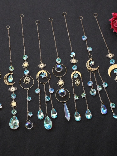 Аксессуар на солнечной энергии в форме сердца, радужная подвеска