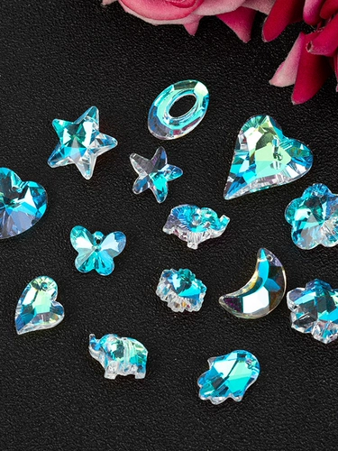 Аксессуар в виде сердечка, бусины, аксессуары, серьги, браслет, ожерелье, прозрачная подвеска, DIY