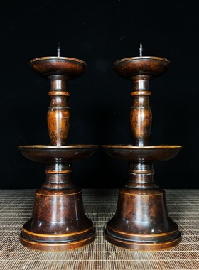 古玩杂项纯铜鎏金镶嵌宝石摆件