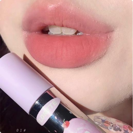 FLORTTE花洛莉亚女生宿舍奶糕唇霜哑光唇釉唇部打底花落利亚唇泥