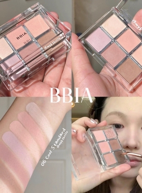 韩国BBIA 六色眼影盘01/02/nude blush低饱和裸粉奶茶盘03/04/05/