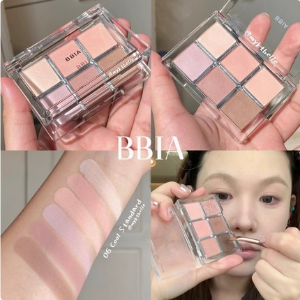 韩国BBIA 六色眼影盘01/02/nude blush低饱和裸粉奶茶盘03/04/05/