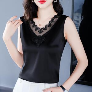 官图V领背心吊带女打底衫西装内搭夏百搭蕾丝设计感小众无袖潮