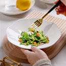 8寸凉菜盘子家用精致花边陶瓷碟子蘸料碟小号菜盘轻奢骨瓷盘