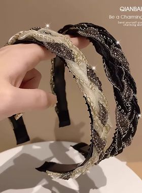 其他发箍塑料小香风水钻发卡女士