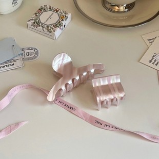 小众冰淇淋色盘发醋酸抓夹女2025新款 发夹女后脑勺夹子头饰鲨鱼夹