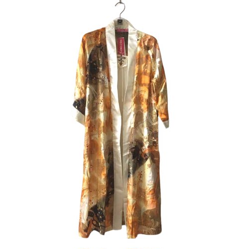 升派正品真丝睡衣女士吊带睡袍两件套高档仿真丝烧花女裙家居服