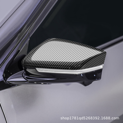 适用于21款起亚EV6后视镜保护罩碳纤纹理后视镜壳KIA EV6倒车镜盖